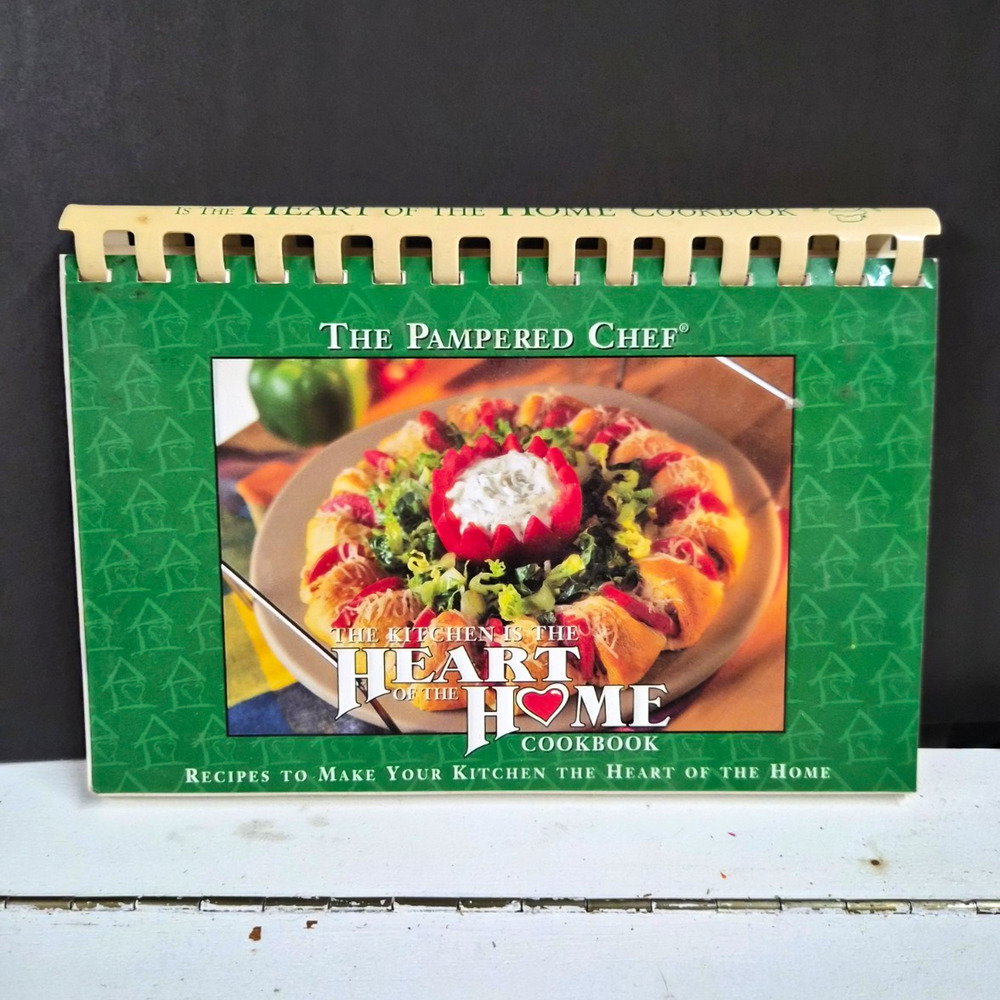 Vintage 1999 Pampered Chef Kitchen Is Heart of Home Cookbook Spiral Bound